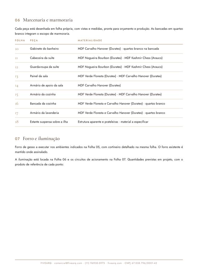 Memorial descritivo &middot; 14 seções